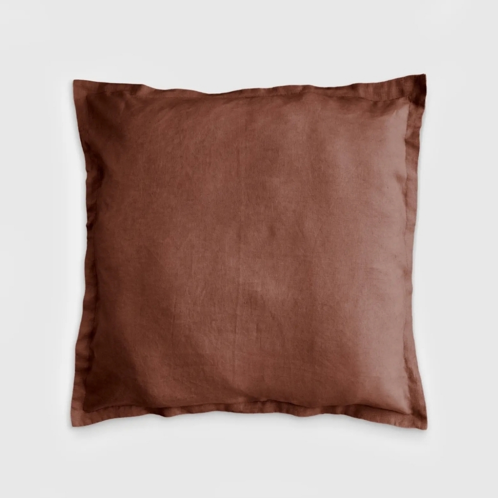 Quince 100% Linen Set Of 2 Euro Bordeaux Shams! --26" X 26" (S33)
